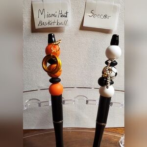 Beaded Sport Themed Pens
